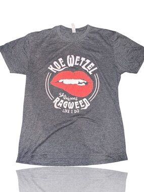 Koe Wetzel She Misses Ragweed Like I Do Graphic T-Shirt Gray Size S